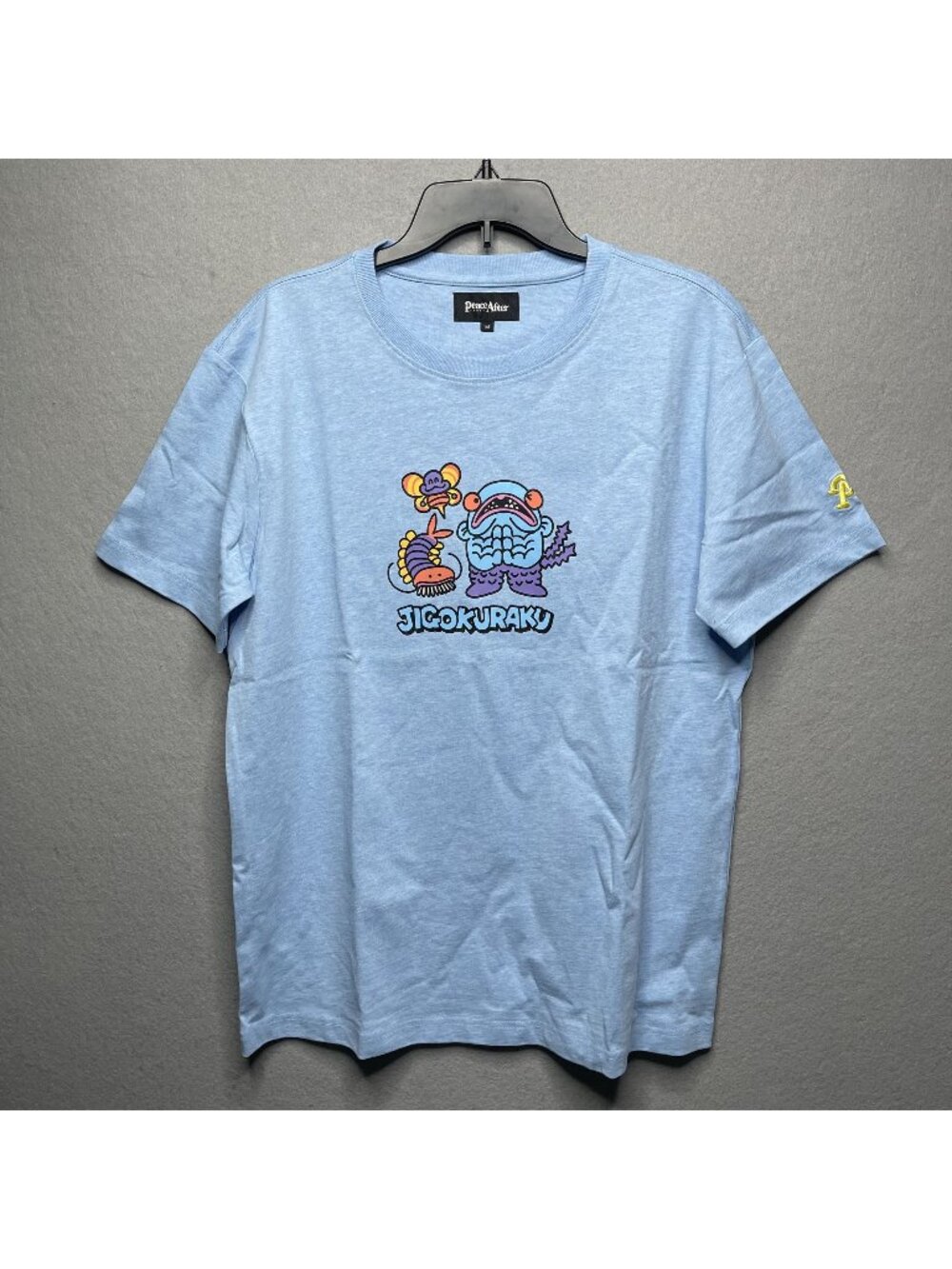Peace and After Jigokuraku Graphic Tee Blue M Monster T Shirt Japan Streetwear